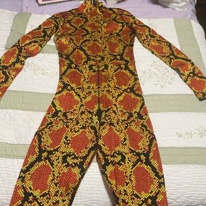 Gucci snake-print catsuit